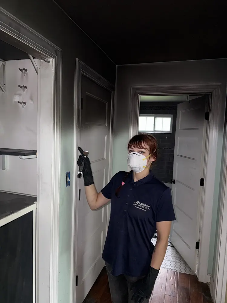 North County Water & Flood Restoration technician in protective gear on a job in Vista